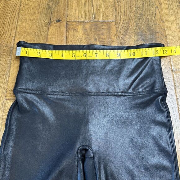 SPANXshape Faux Leather Leggings Black Womens Size Medium - Picture 5 of 9